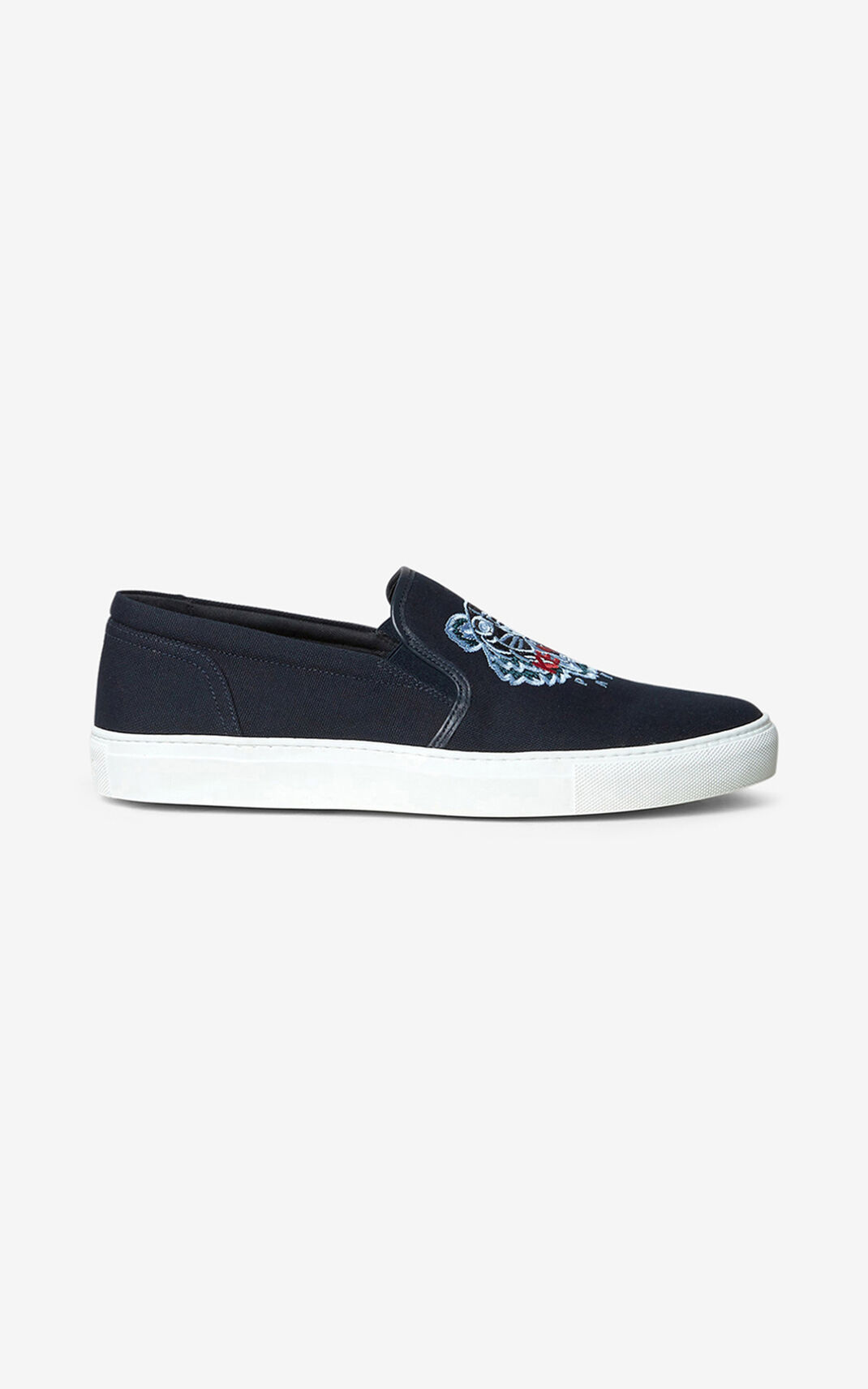 Kenzo K Skate Tiger Zapatillas Hombre Azul Marino Azules | 9867132-CQ